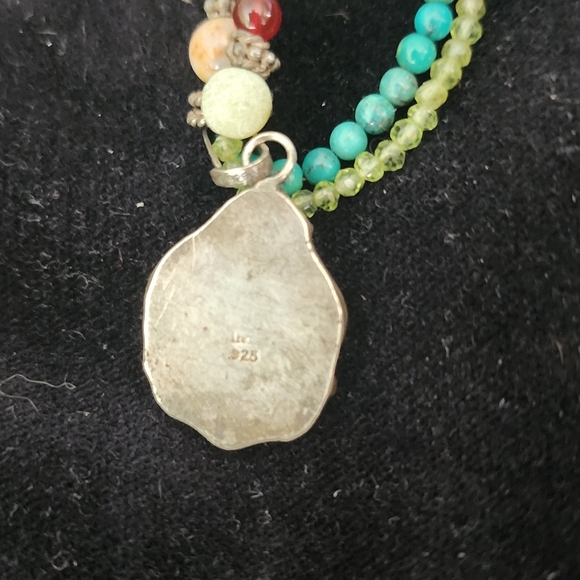 Sterling and Gemstone Necklace - Picture 4 of 4